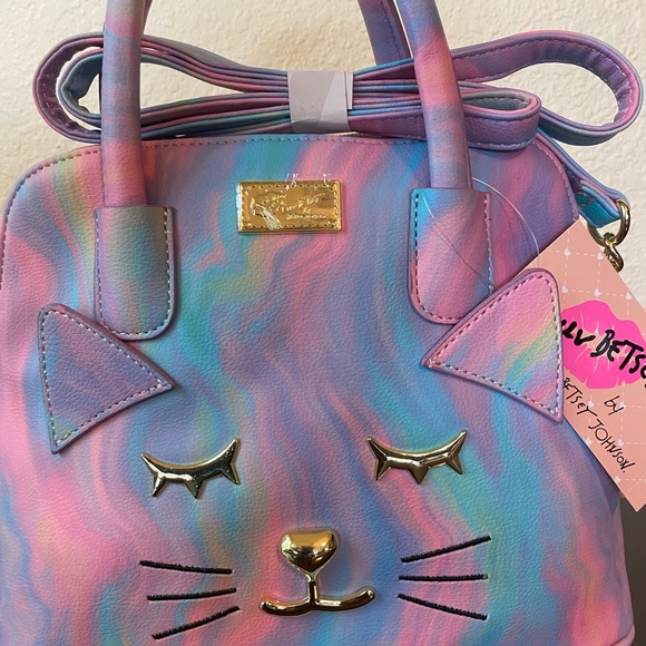 Betsey Johnson Kitty Dome Style Clutch with removable straps NWT - Picture 4 of 15